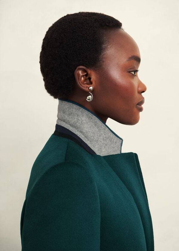 Hobbs Petite Cavendish Wool Coat Kyanite Green
