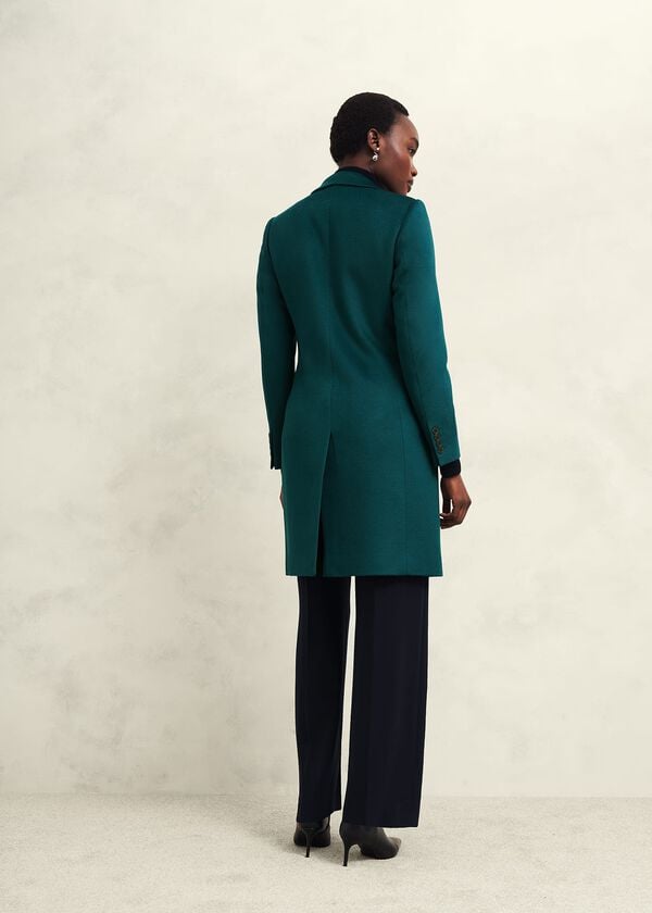 Hobbs Petite Cavendish Wool Coat Kyanite Green