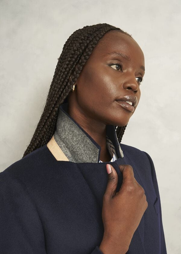 Hobbs Petite Cavendish Wool Coat Navy