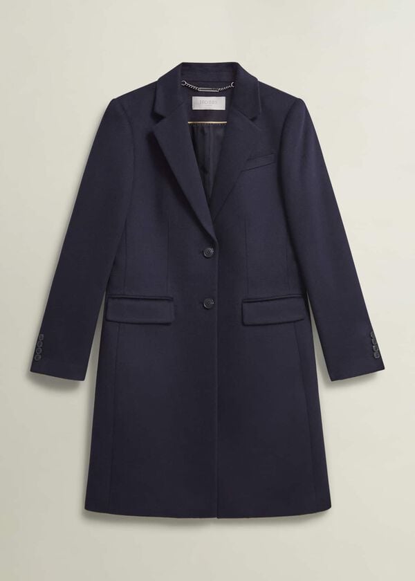 Hobbs Petite Cavendish Wool Coat Navy