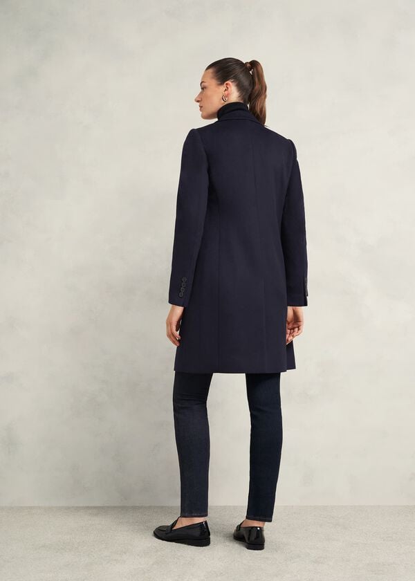 Hobbs Petite Cavendish Wool Coat Navy