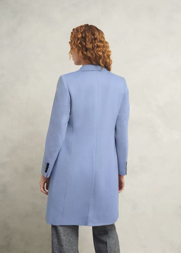 Hobbs Petite Cavendish Wool Coat Pale Blue