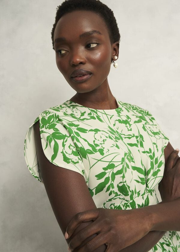 Hobbs Petite Cressida JumpSuit Cream Green