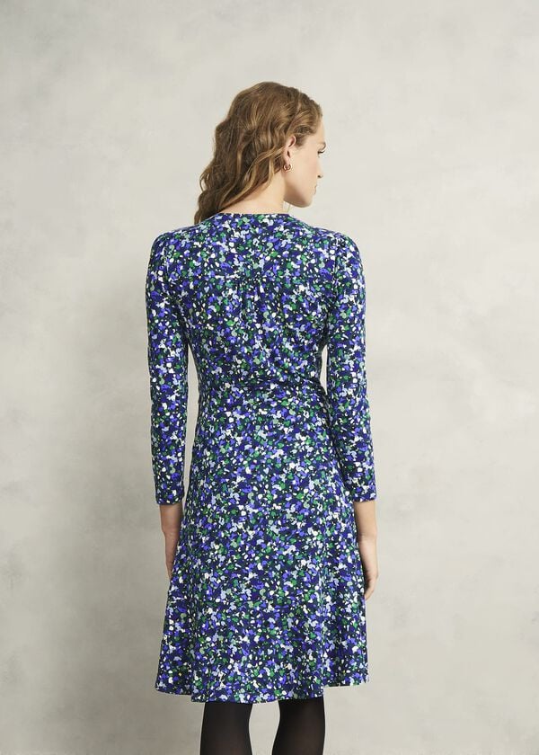 Hobbs Petite Demi Jersey Dress Green Multi