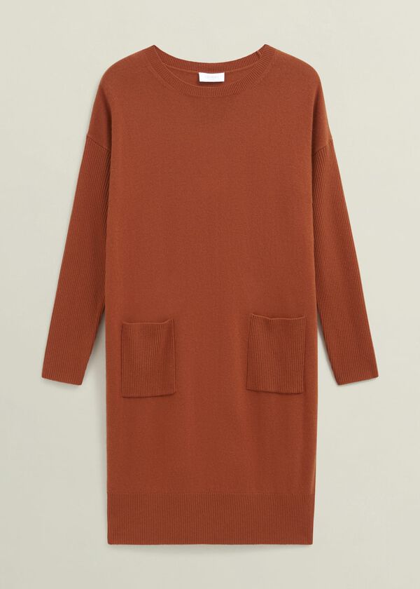 Hobbs Petite Devora Dress Sienna Orange