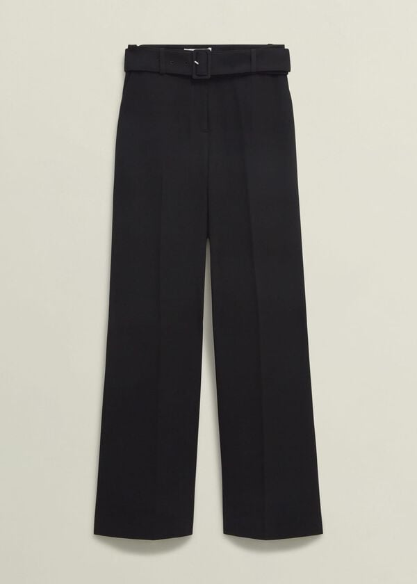 Hobbs Petite Drew Wide Trousers Black
