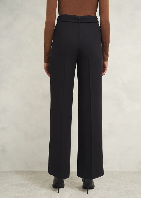 Hobbs Petite Drew Wide Trousers Black