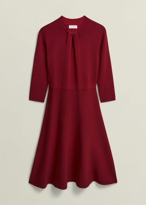 Hobbs Petite Effie Knitted Dress True Red