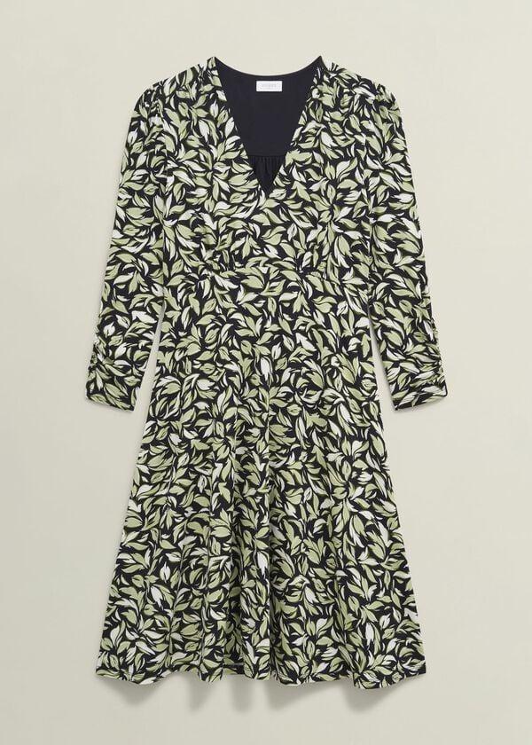 Hobbs Petite Elosie Jersey Dress Navy Multi