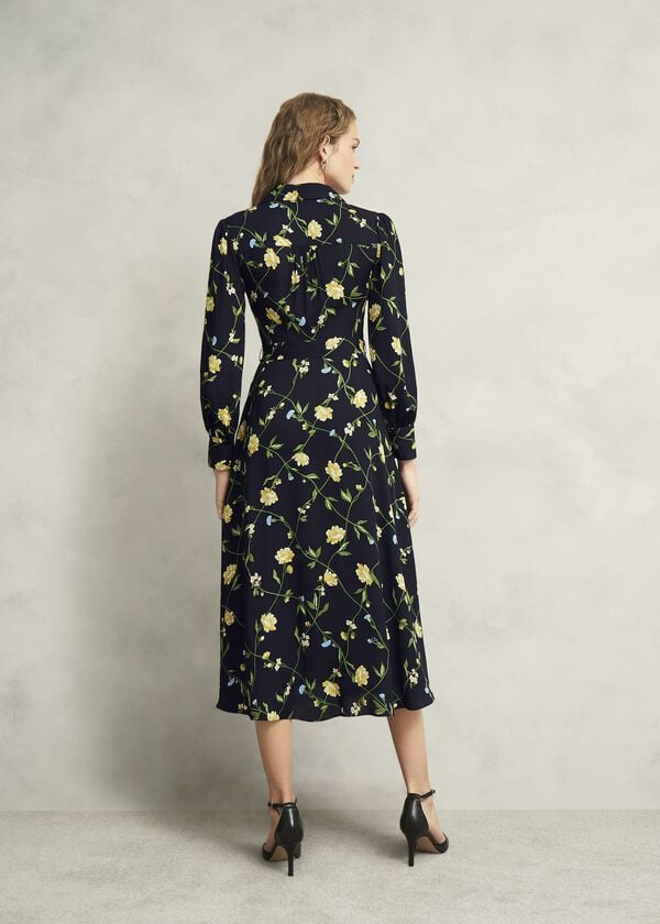 Hobbs Petite Everly Dress Navy Multi