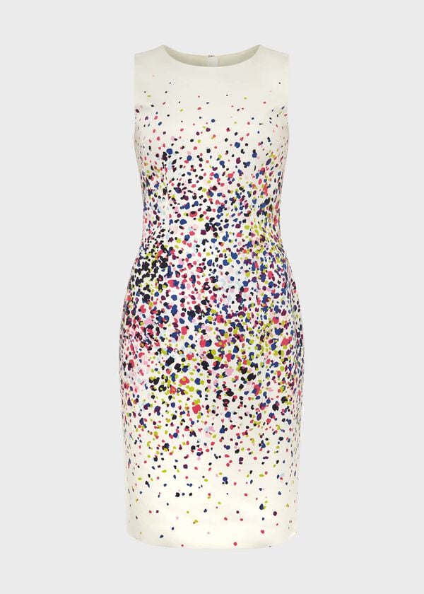Hobbs Petite Fiona Dress Ivory Multi
