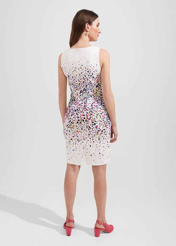 Hobbs Petite Fiona Dress Ivory Multi