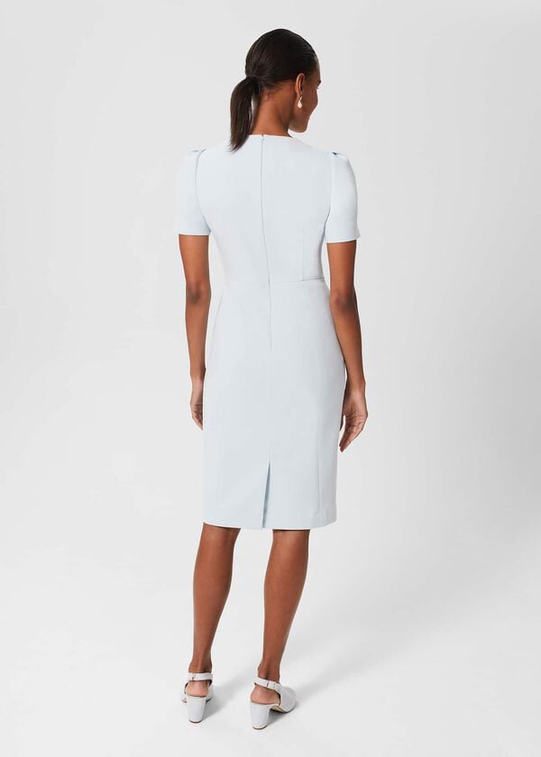 Hobbs Petite Gabrielle Shift Dress Pale Blue