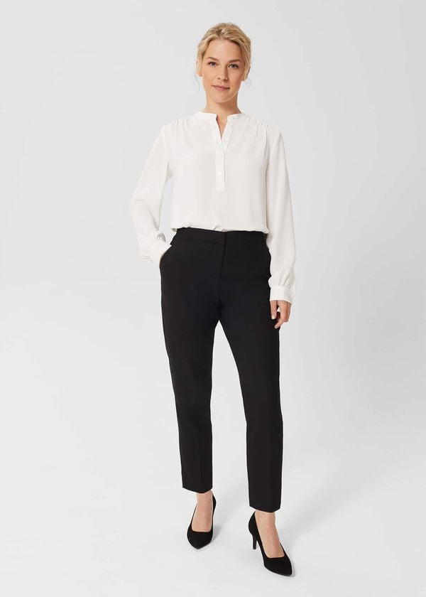 hobbs Petite Gael Wool Blend Trousers Black