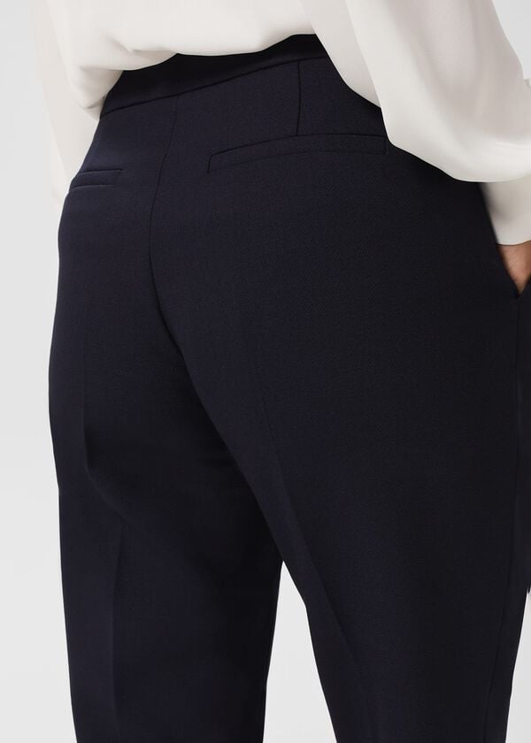 Hobbs Petite Gael Wool Blend Trousers Navy