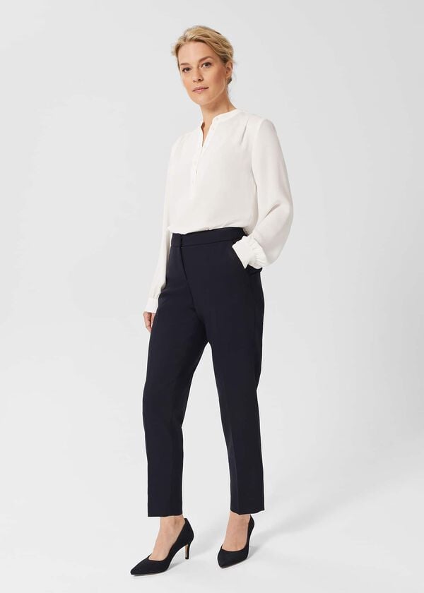 hobbs Petite Gael Wool Blend Trousers Navy