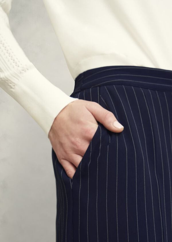 Hobbs Petite Hadley Trousers Midnight Ivory