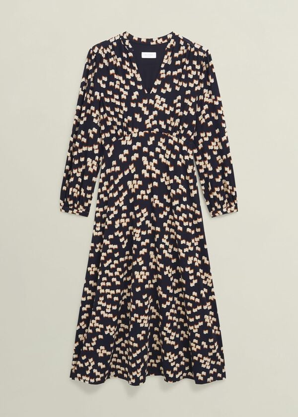 Hobbs Petite Harlie Dress Navy Multi