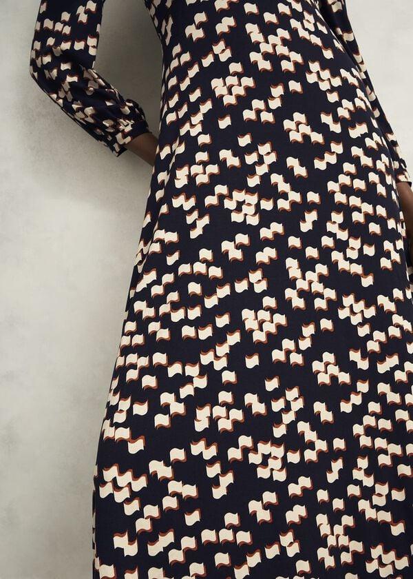 Hobbs Petite Harlie Dress Navy Multi