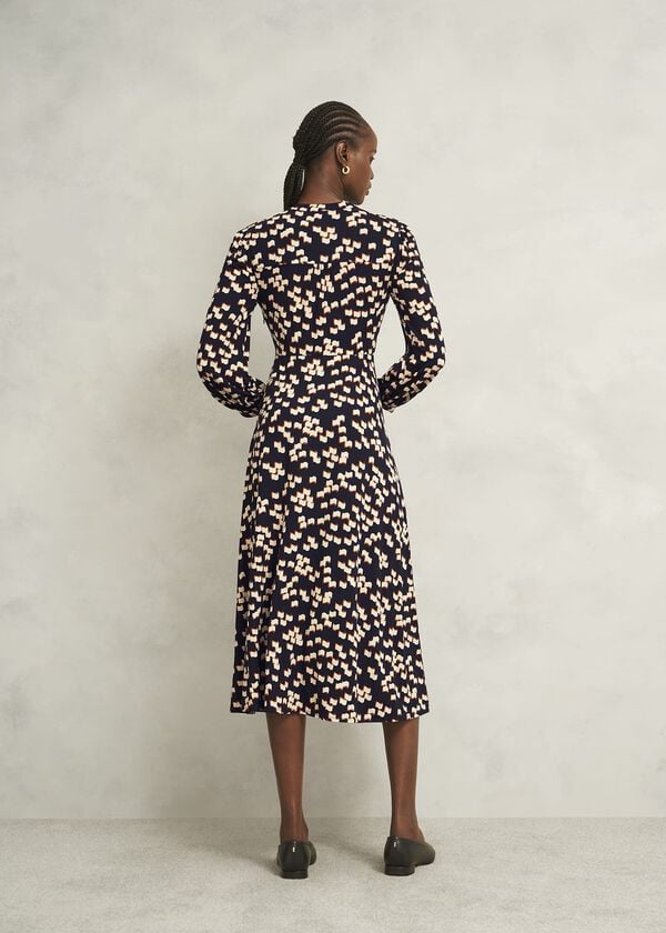 Hobbs Petite Harlie Dress Navy Multi