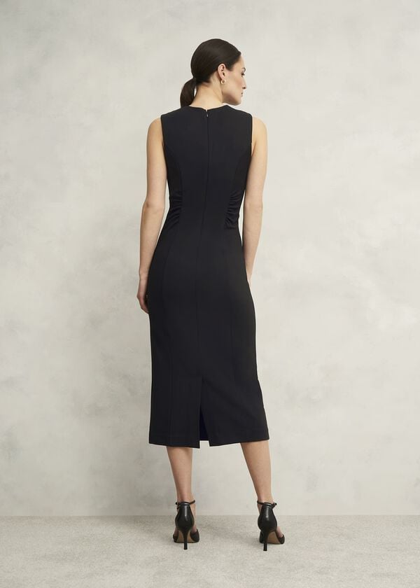 Hobbs Petite Hazel Ponte Dress Black