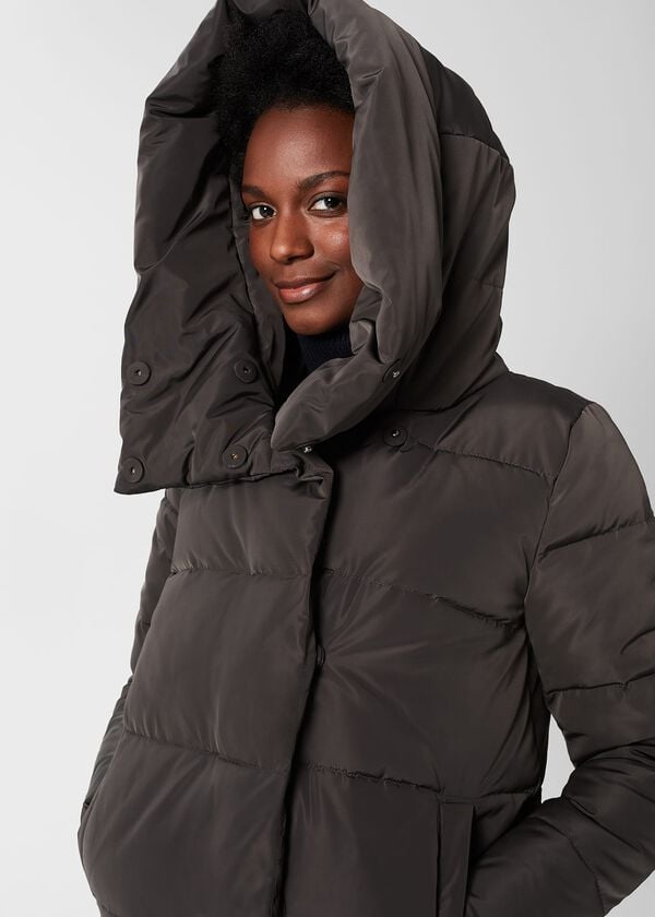 Hobbs Petite Heather Puffer Charcoal