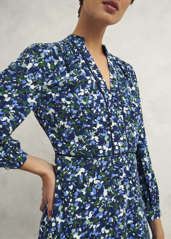 Hobbs Petite Iris Dress Green Multi