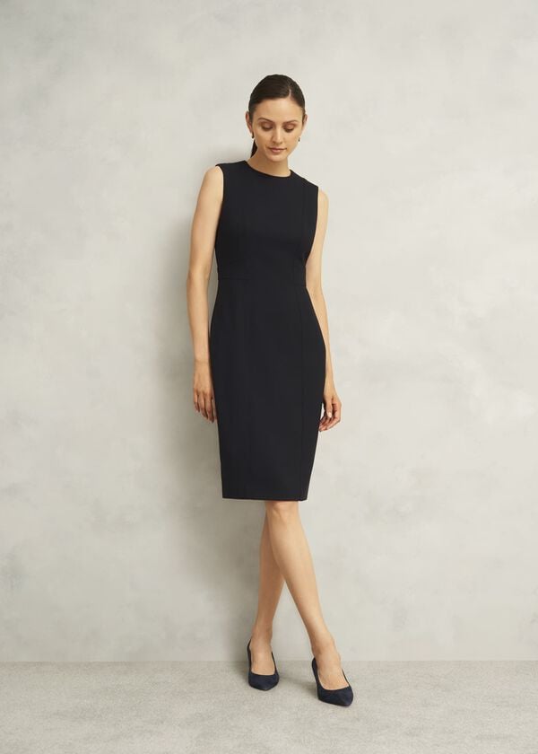 hobbs Petite Ivy Dress Navy