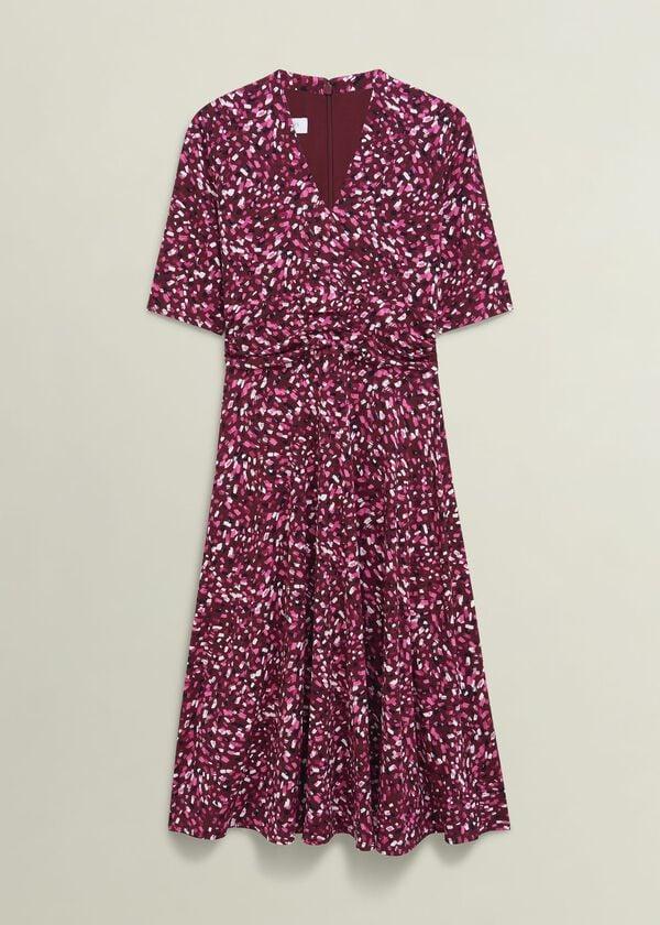 Hobbs Petite Jaci Dress Red Multi