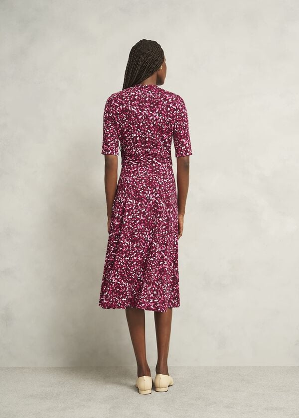 Hobbs Petite Jaci Dress Red Multi