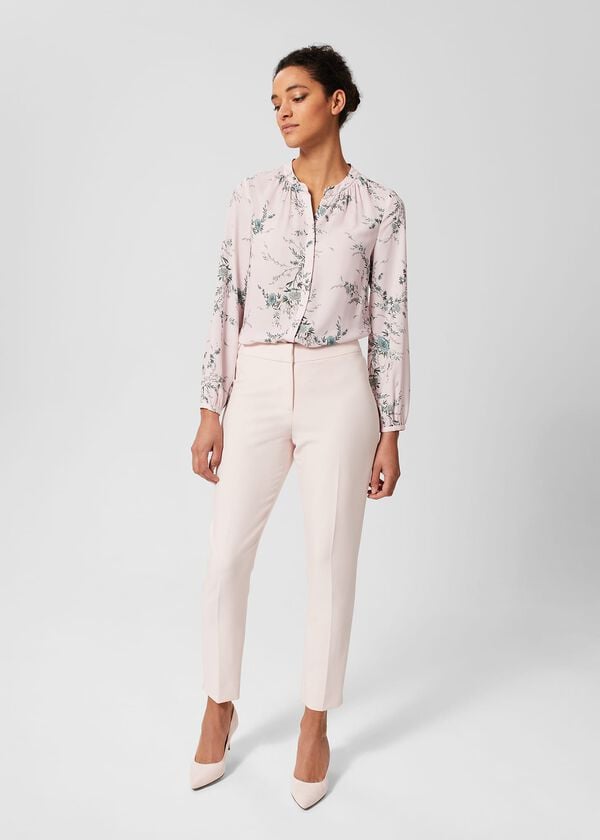 Hobbs Petite Kaia Trousers Pale Pink