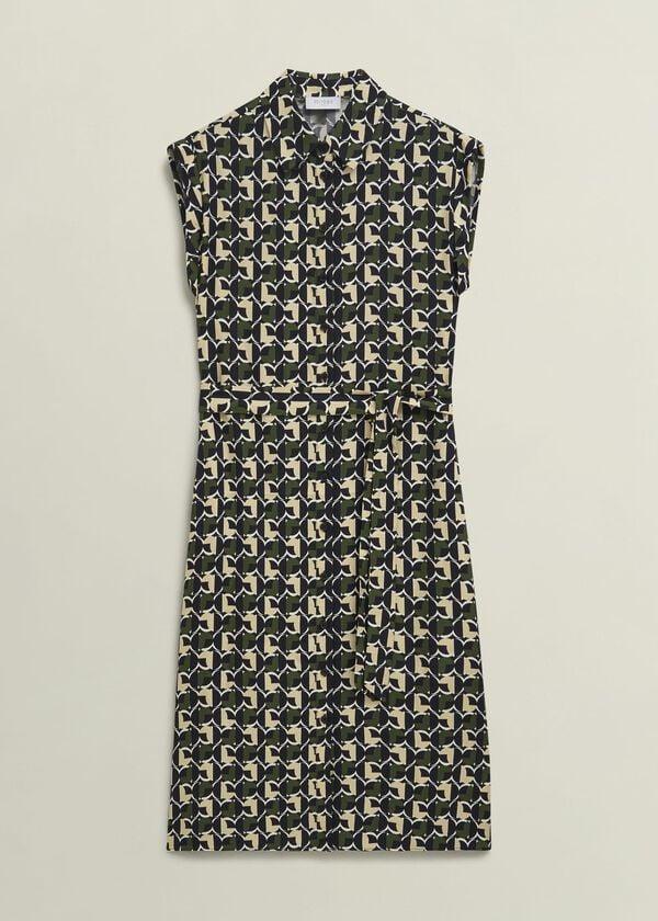 Hobbs Petite Kalinda Shirt Dress Multi