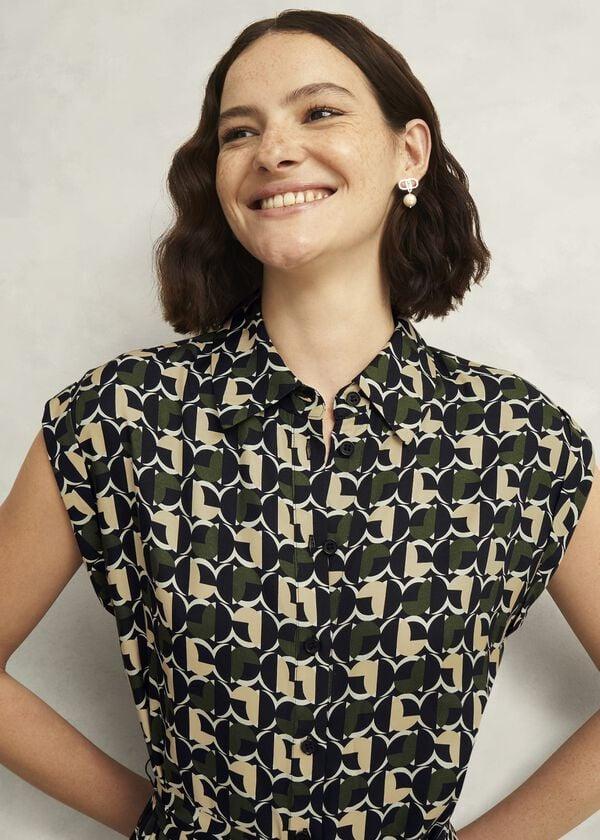 Hobbs Petite Kalinda Shirt Dress Multi