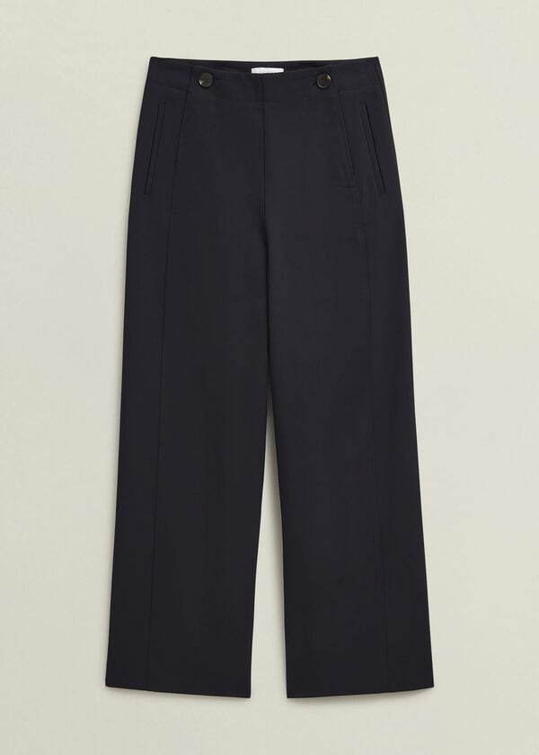 Hobbs Petite Kimmi Crop Trousers Navy