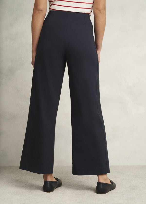 Hobbs Petite Kimmi Crop Trousers Navy