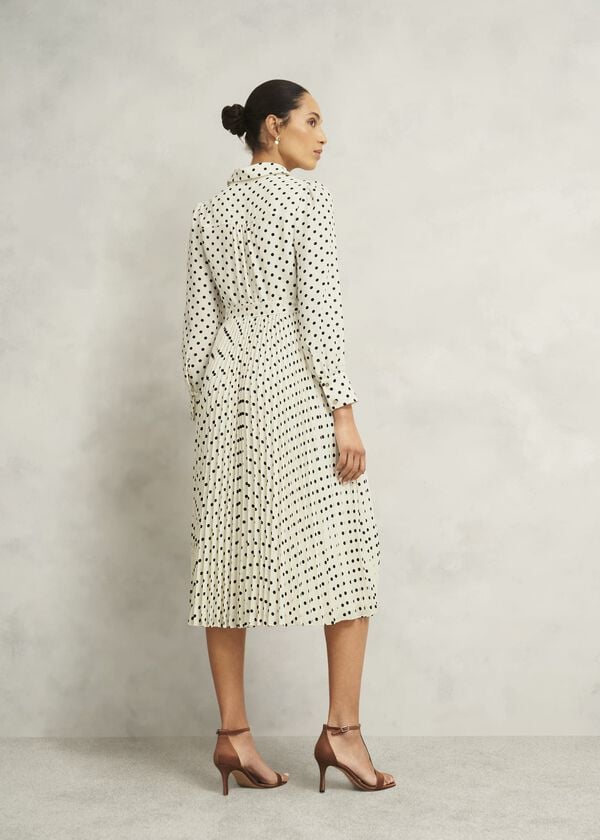 Hobbs Petite Larina Dress Ivory Navy