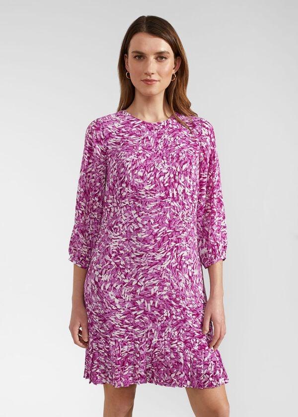 Hobbs Petite Liana Dress Purple Multi