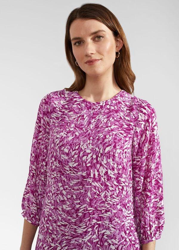 Hobbs Petite Liana Dress Purple Multi