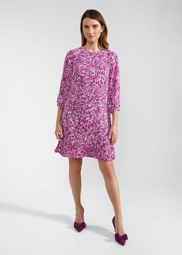 hobbs Petite Liana Dress Purple Multi