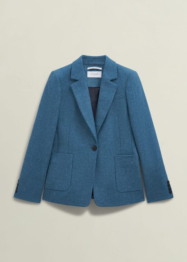 Hobbs Petite Lilla Wool Jacket Blue
