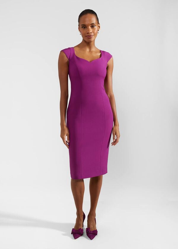 hobbs Petite Lillia Shift Dress Magenta Purple