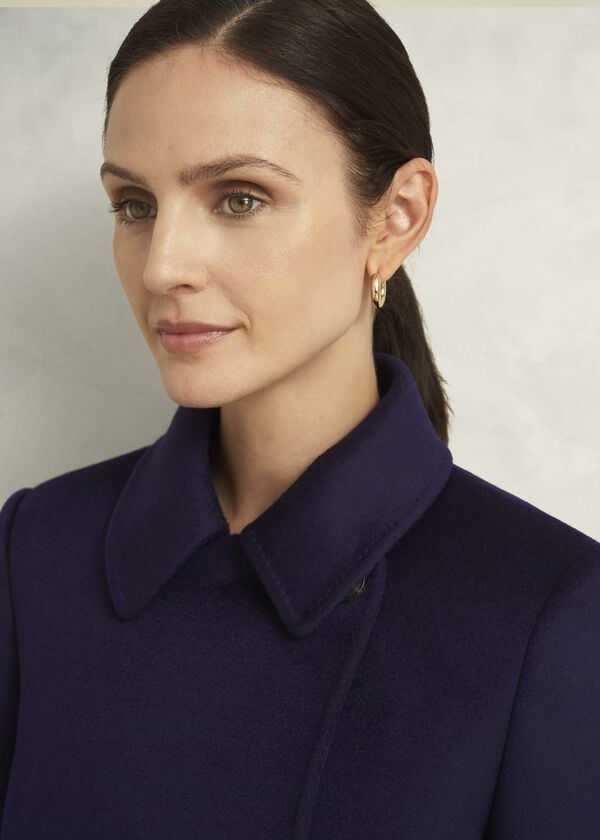 Hobbs Petite Livia Wool Coat Midnight Purple