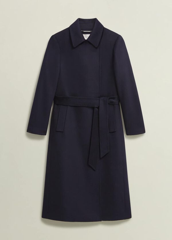 Hobbs Petite Livia Wool Coat Navy