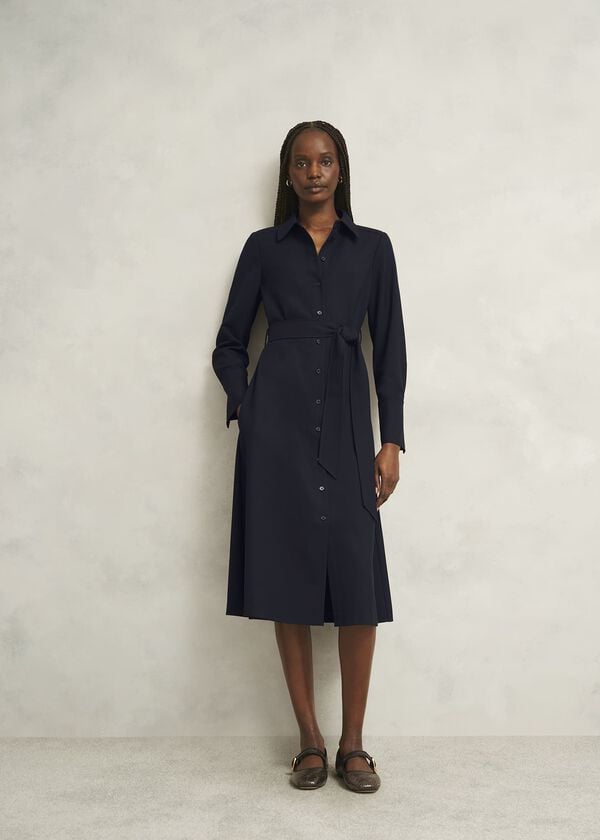 hobbs Petite Lyla Dress Navy