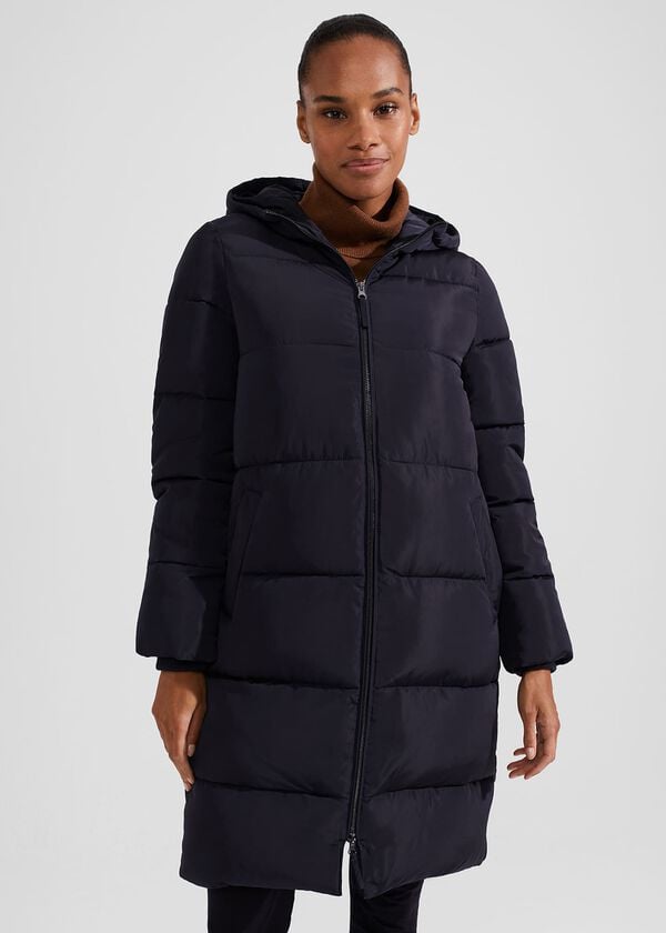 Hobbs Petite Maeve Puffer Navy