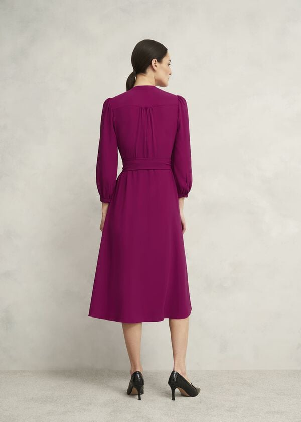 Hobbs Petite Magnolia Dress Cerise Pink