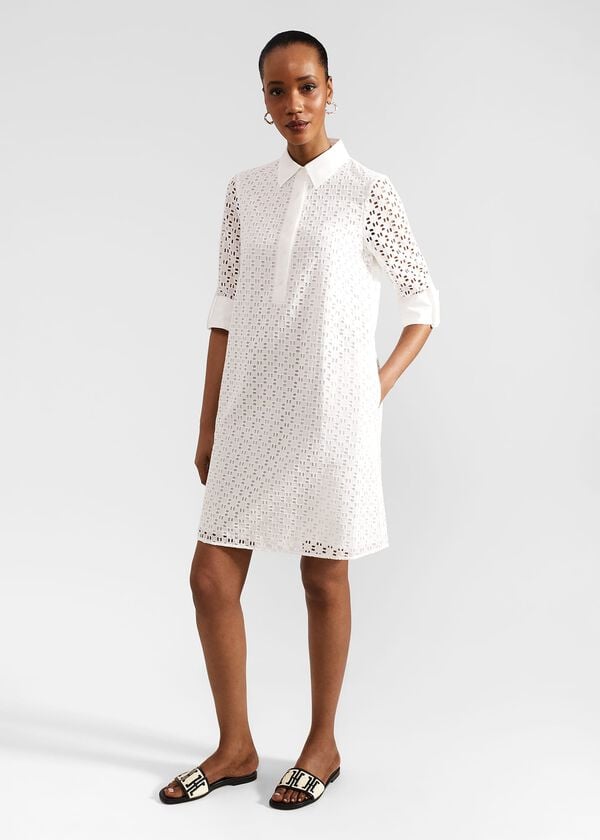 Hobbs Petite Marciella Dress White