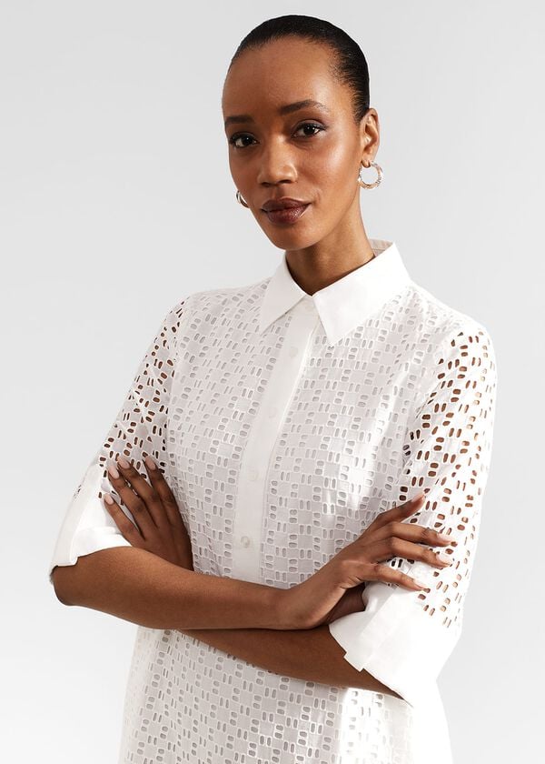 Hobbs Petite Marciella Dress White