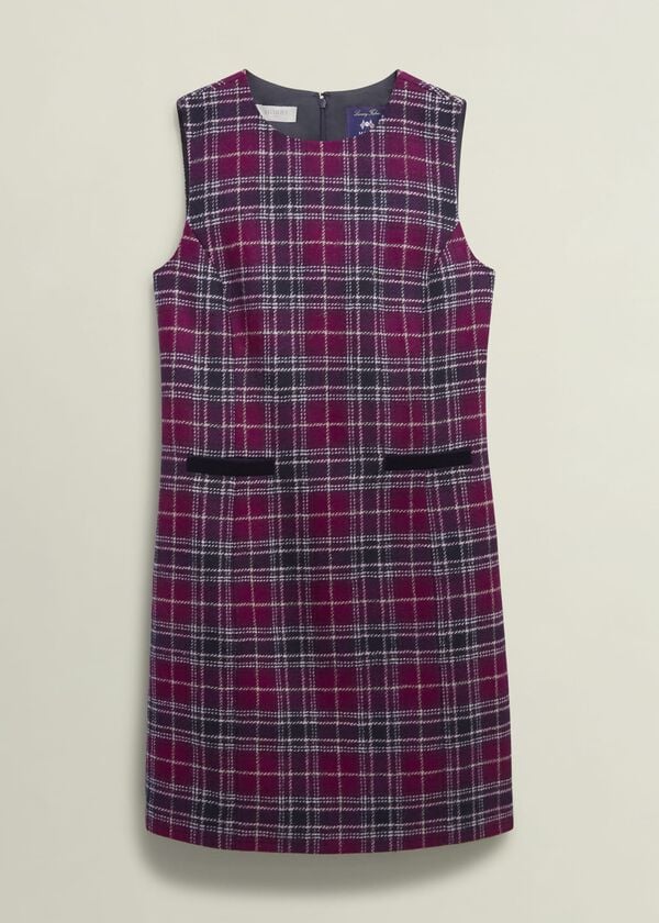 Hobbs Petite Margot Wool Dress Pink Multi
