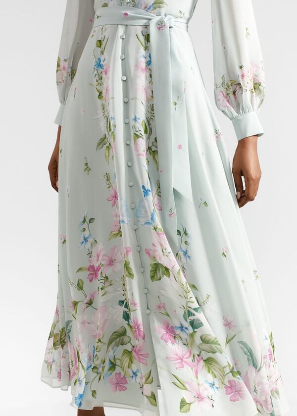 Hobbs Petite Maribella Dress Green Multi